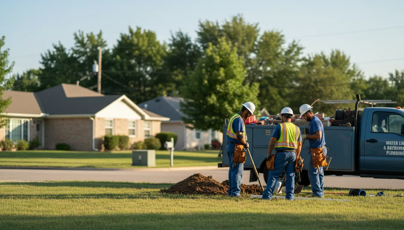 Residential water line and bathroom plumbing service in Clint, TX